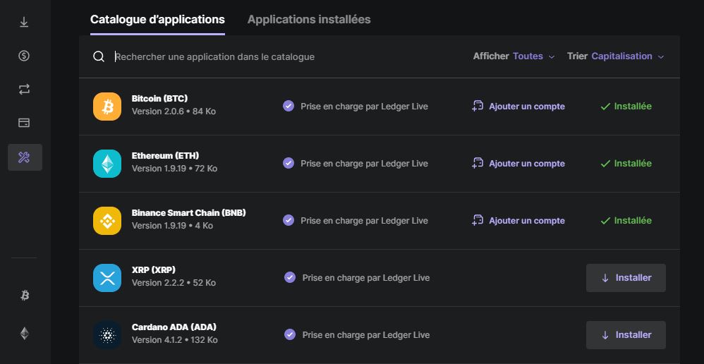 config ledger live